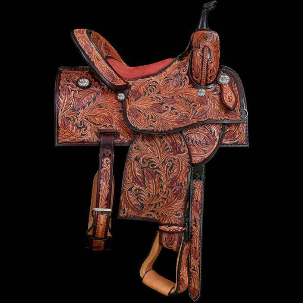 Hand Tooled Racer Western Saddle